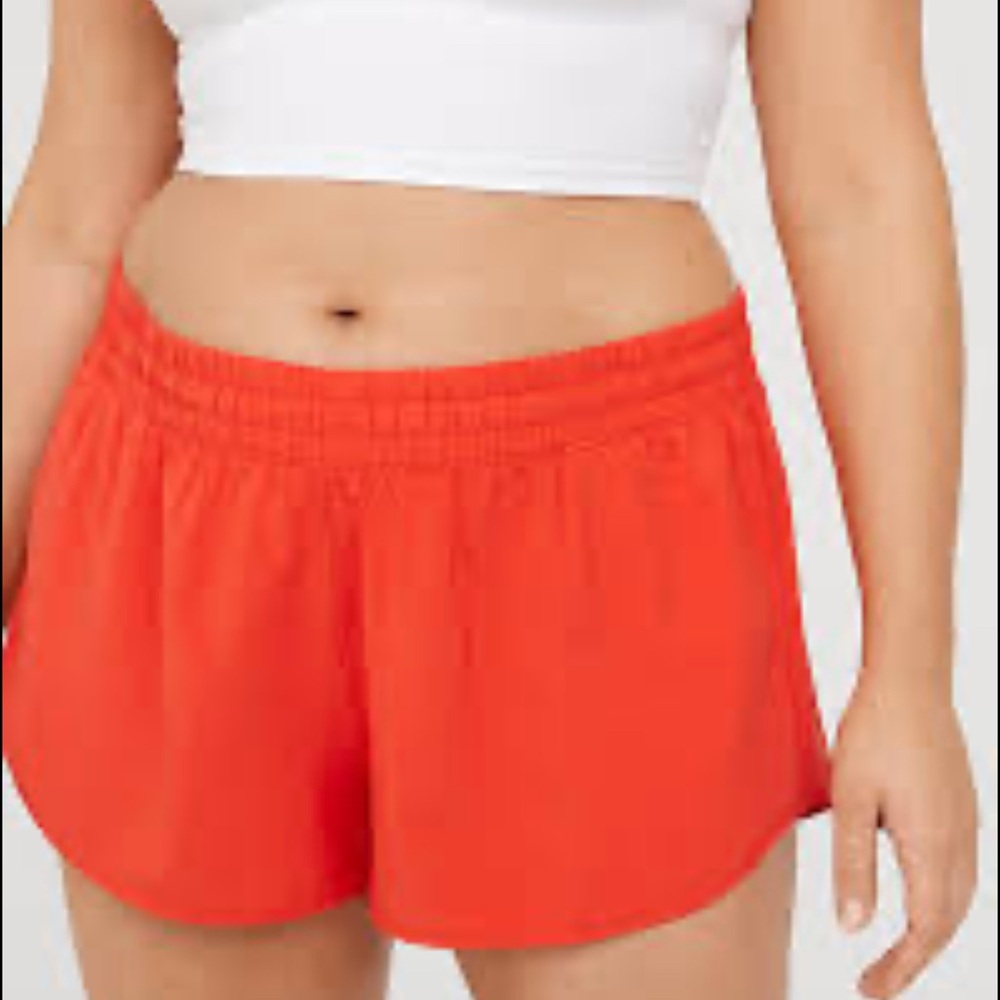 Aerie Red Athletic Shorts Lightweight Moisture-Wicking